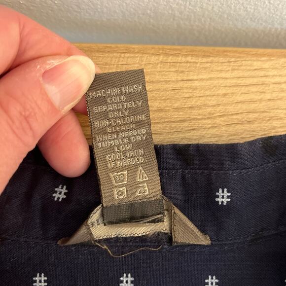 Bit & Bridle Womens Horse Print Long Sleeve Button Up Top Navy Size Small Riding - Picture 5 of 7